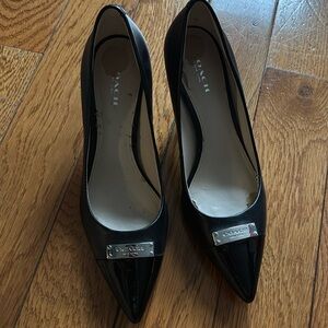 COACH Leather Black Heels - size 7.5